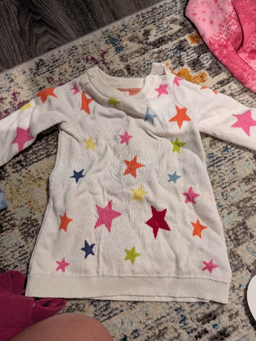 Cream Kids Star Print Knit Top - Multicolor Stars